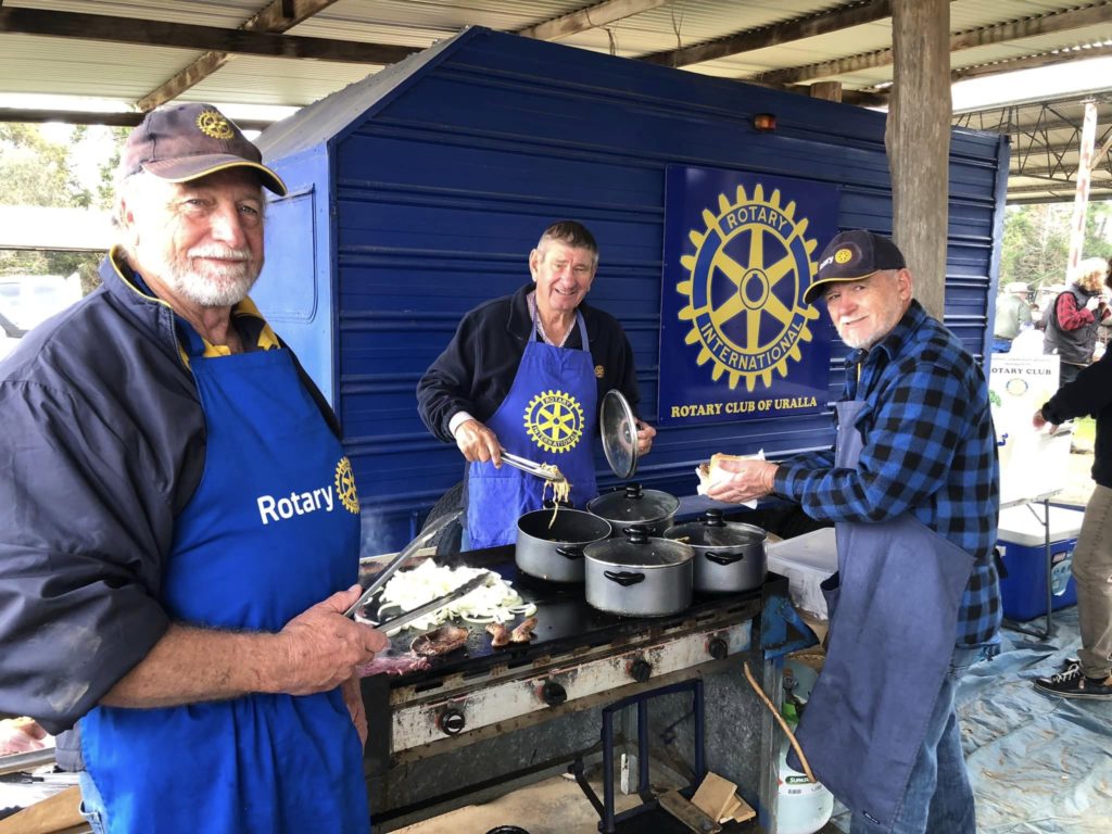 Uralla Rotarians running a BBQ