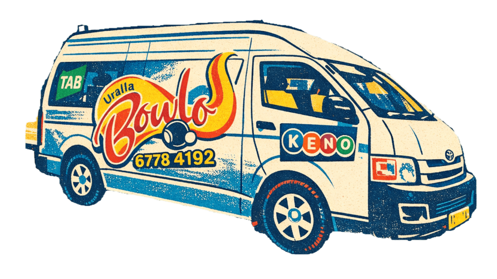 Cartoon stylised graphic of the courtesy bus